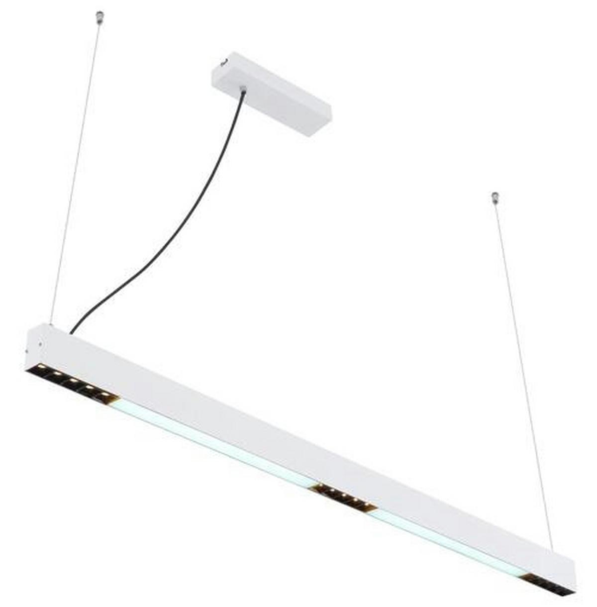 Led-hängeleuchte H: 120 Cm 1-Flammig Farbwechsler - Weiß, Design, Glas/Kunststoff (119/7/120cm) - Globo