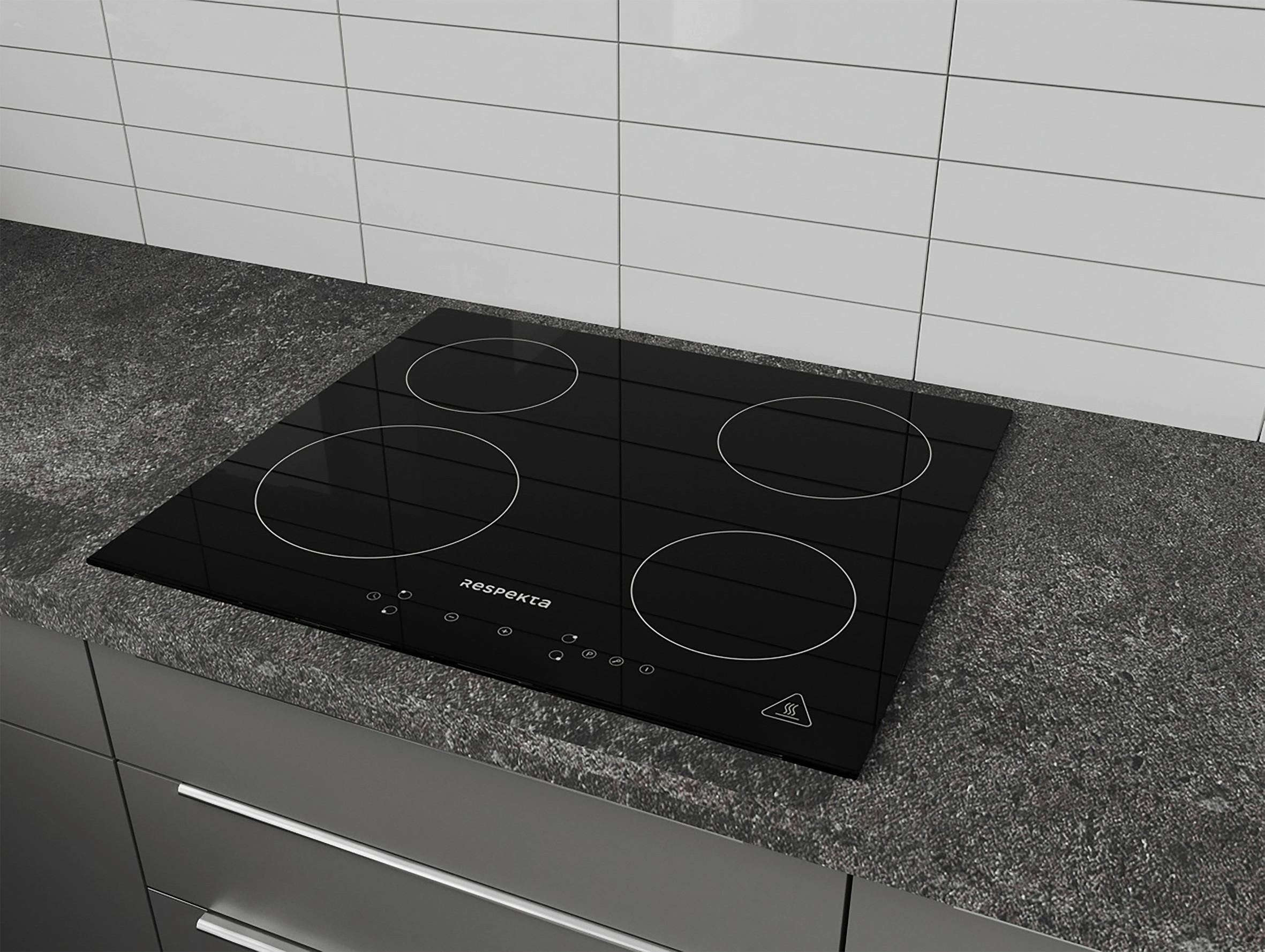 Induktionskochfeld Respekta Km4295i-28 - Schwarz, Trend, Glas (59/5,8/52cm) - Respekta