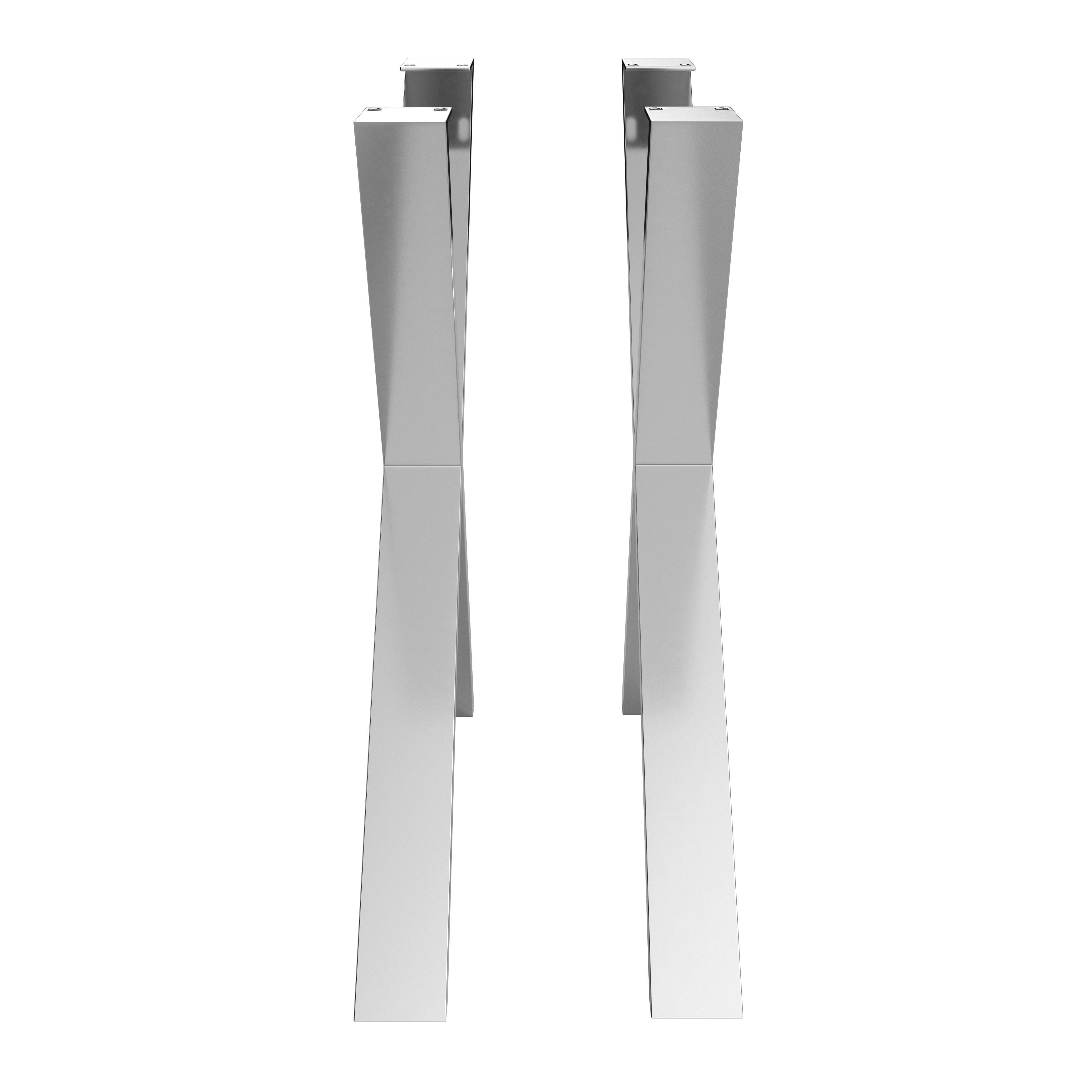 Tischgestell Noah Edelstahlfarben - barvy nerez oceli, Moderní, kov (78/72/7,5cm) - Mömax