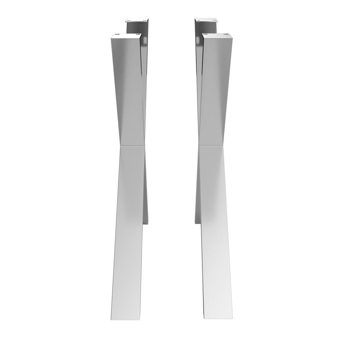 Tischgestell Noah Edelstahlfarben - barvy nerez oceli, Moderní, kov (78/72/7,5cm) - Mömax