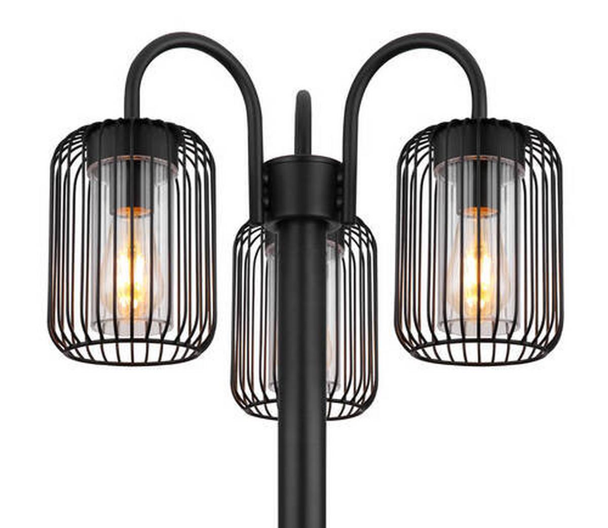 Außenleuchte 31986-3 Ip44 - Klar/Schwarz, Basics, Kunststoff/Metall (48,5/180cm) - Globo