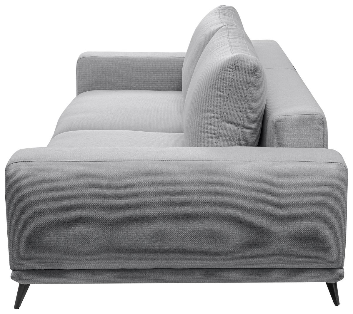2-sitzer-sofa Selene Grau, B: 202 Cm - Schwarz/Grau, MODERN, Textil (202/89/115cm) - MID.YOU