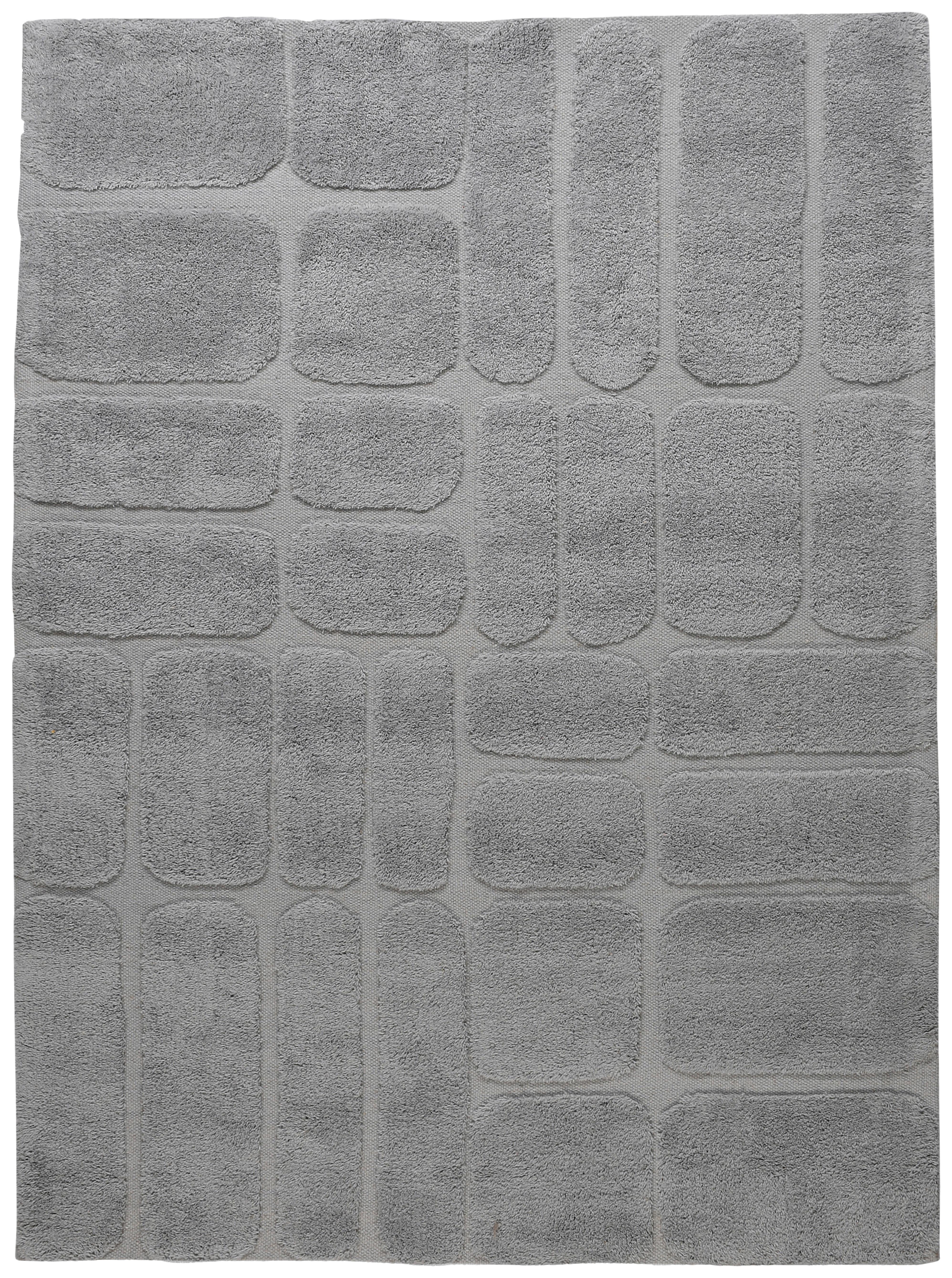 Wollteppich Bermudez Grauer Weichteppich - Grau, Basics, Textil (190/290cm)