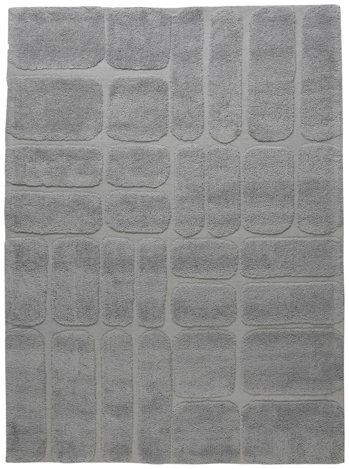 Wollteppich Bermudez Grauer Weichteppich - Grau, Basics, Textil (190/290cm)
