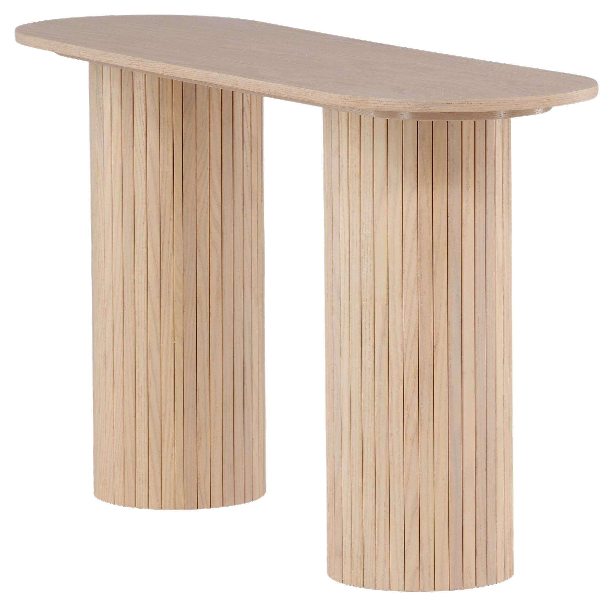 Konsole Bianca - Beige/Weiß, Design, Holzwerkstoff (130/40/72cm) - Livetastic