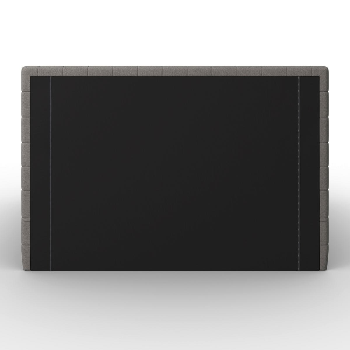 Boxspringová posteľ OLIVIA 180x200, s topperom, sivá - sivá/farba duba, Modern, drevo/textil (180/200cm) - Bessagi Home