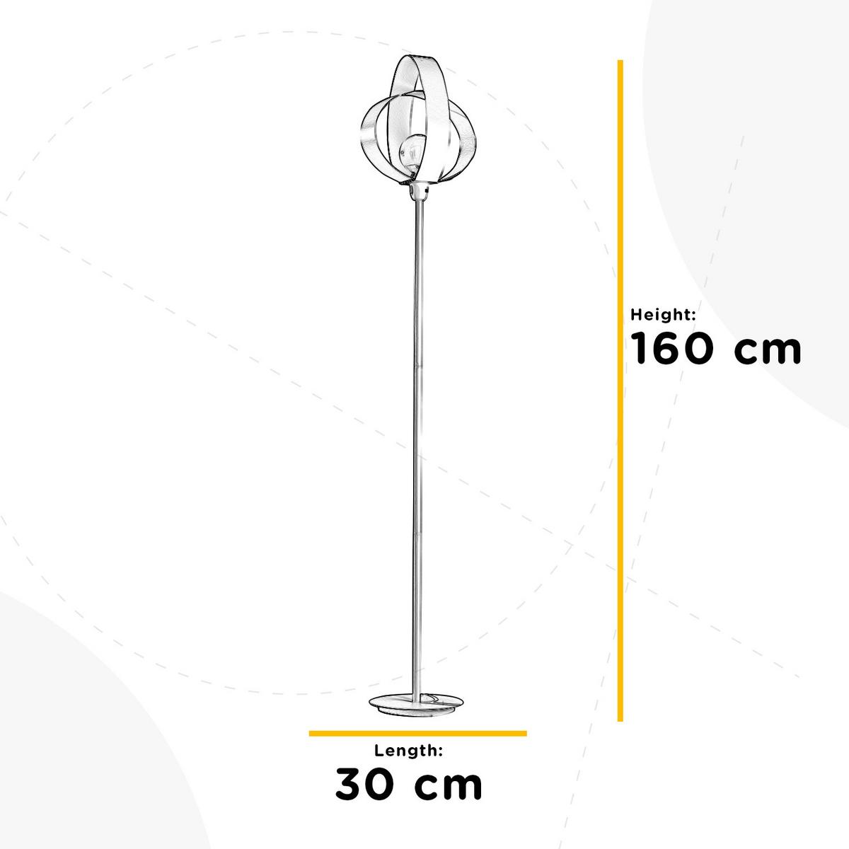 Stehleuchte 4735/pt - Weiß, Design, Metall (30/160cm)