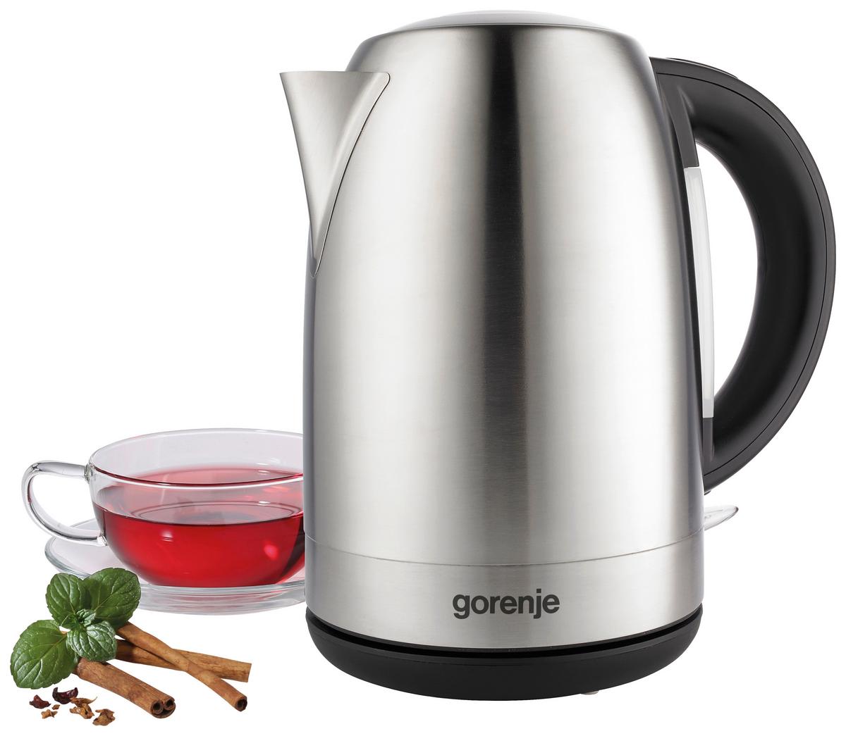 Wasserkocher K17feii - Silberfarben, Basics, Metall (22,6/23,9/14,9cm) - Gorenje