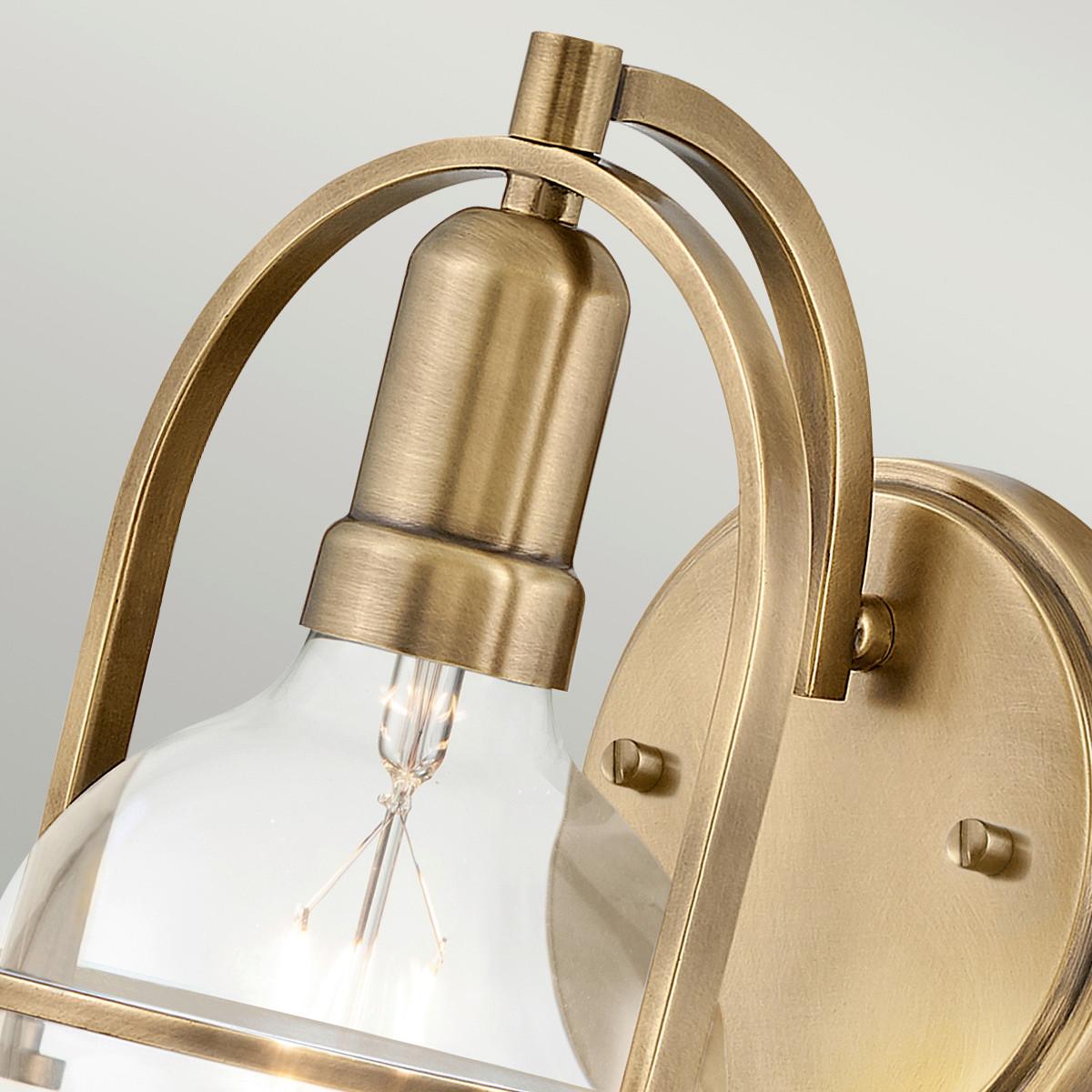 Wandleuchte Qn-Somerset1-C-Hb - Messingfarben, KONVENTIONELL, Metall (23,3/15,8/18,9cm) - Elstead Lighting
