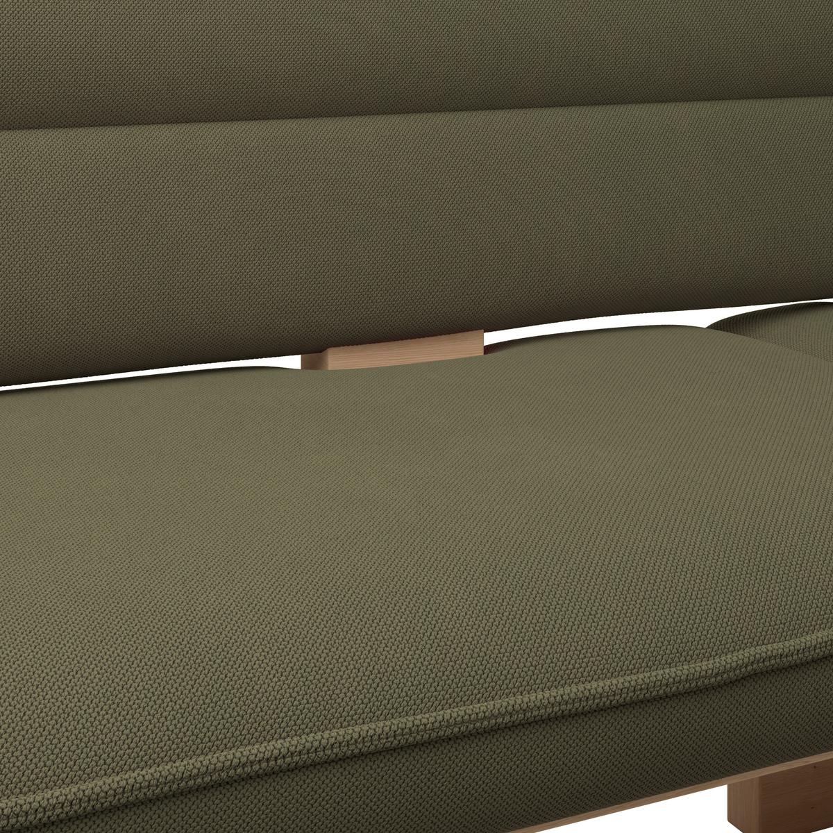 Eckbank Beluna Ii Webstoff Grün, B: 232cm - Eichefarben/Grün, KONVENTIONELL, Holz/Textil (232/170cm) - James Wood