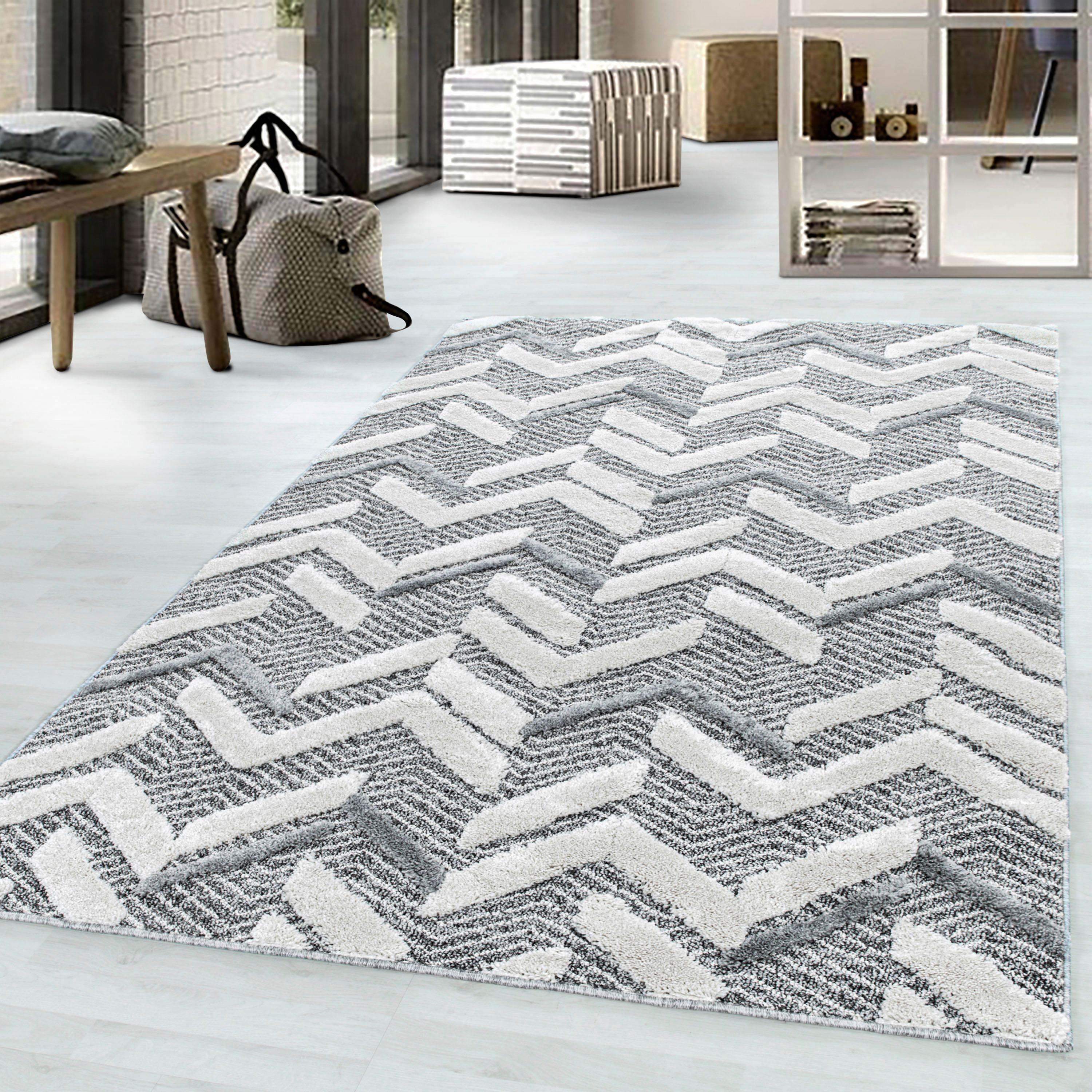 Teppich Läufer Grau Pisa 80x250 cm - Grau, KONVENTIONELL, Textil (80/250cm)