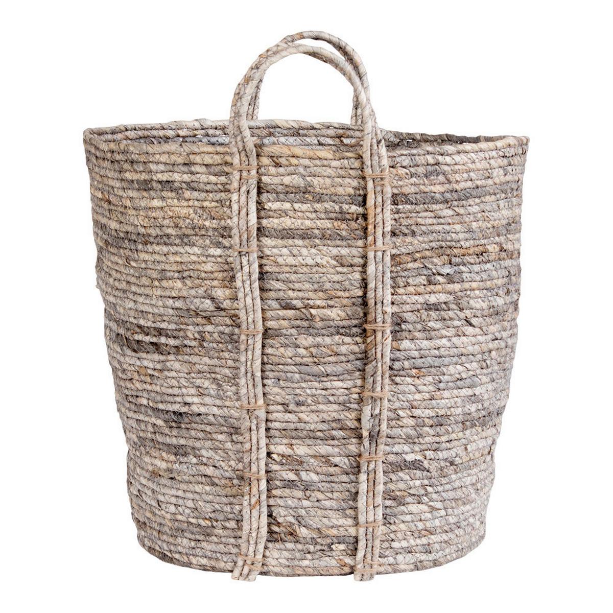 Dekokorb Udine Grau B: 41 cm - Grau, Design, Textil (41/49/41cm)