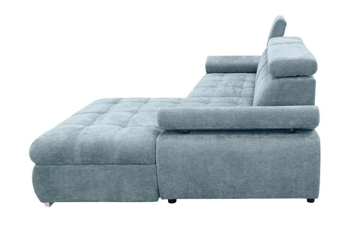 Rohová sedačka VEGAS, pravá, mätovozelená ženilka - mätovozelená/strieborná, Design, drevo/textil (294/173cm)