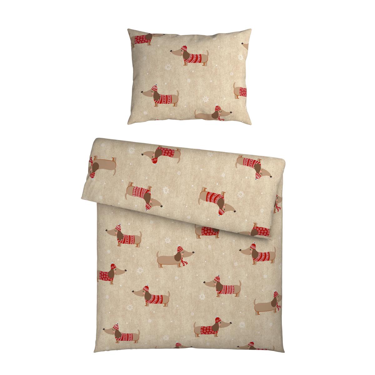 BETTWÄSCHE SANTA DACKEL - Beige, ROMANTIK / LANDHAUS, Textil - James Wood