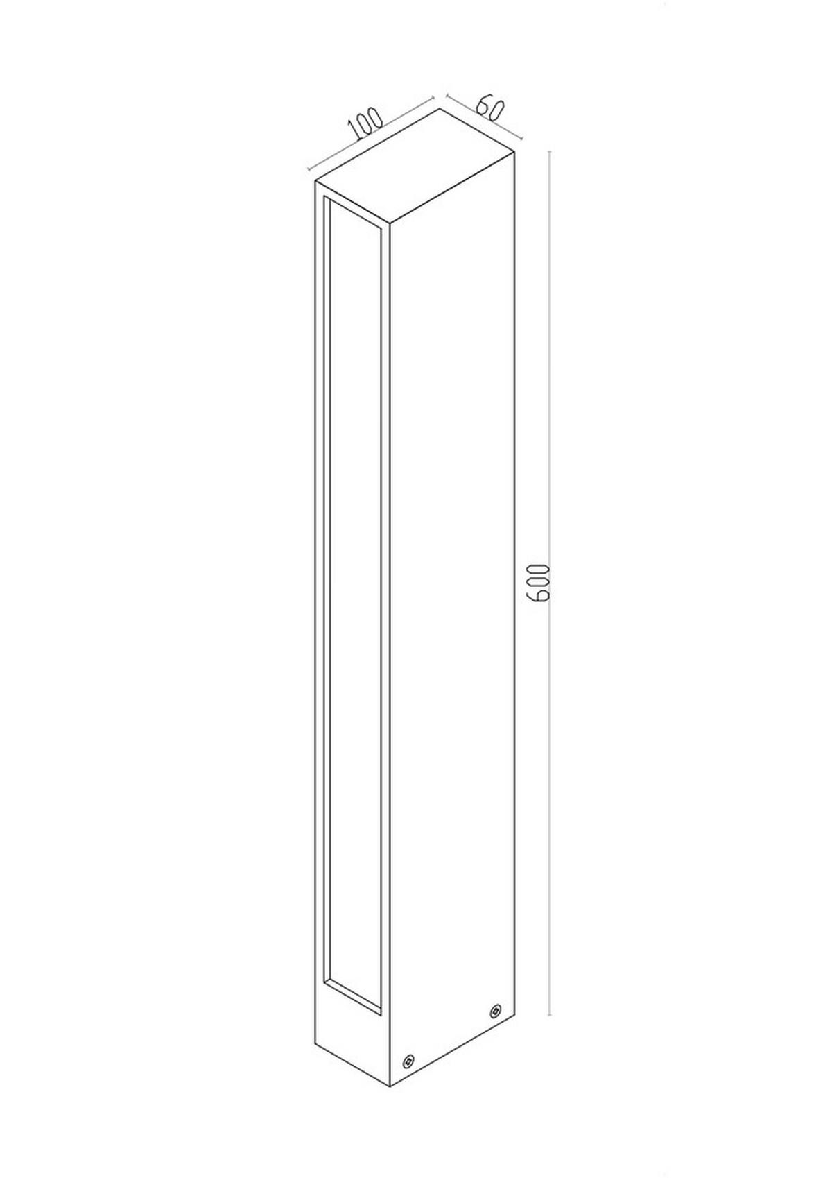 Außenleuchte Hof - Graphitfarben, Basics, Metall (10/6/60cm) - MAYTONI
