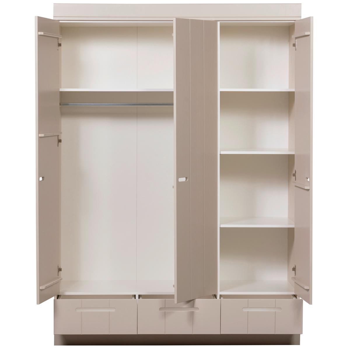 Drehtürenschrank Connect, Hellgrau B: 140 Cm - Hellgrau, Design, Holz (140/195/53cm) - Livetastic