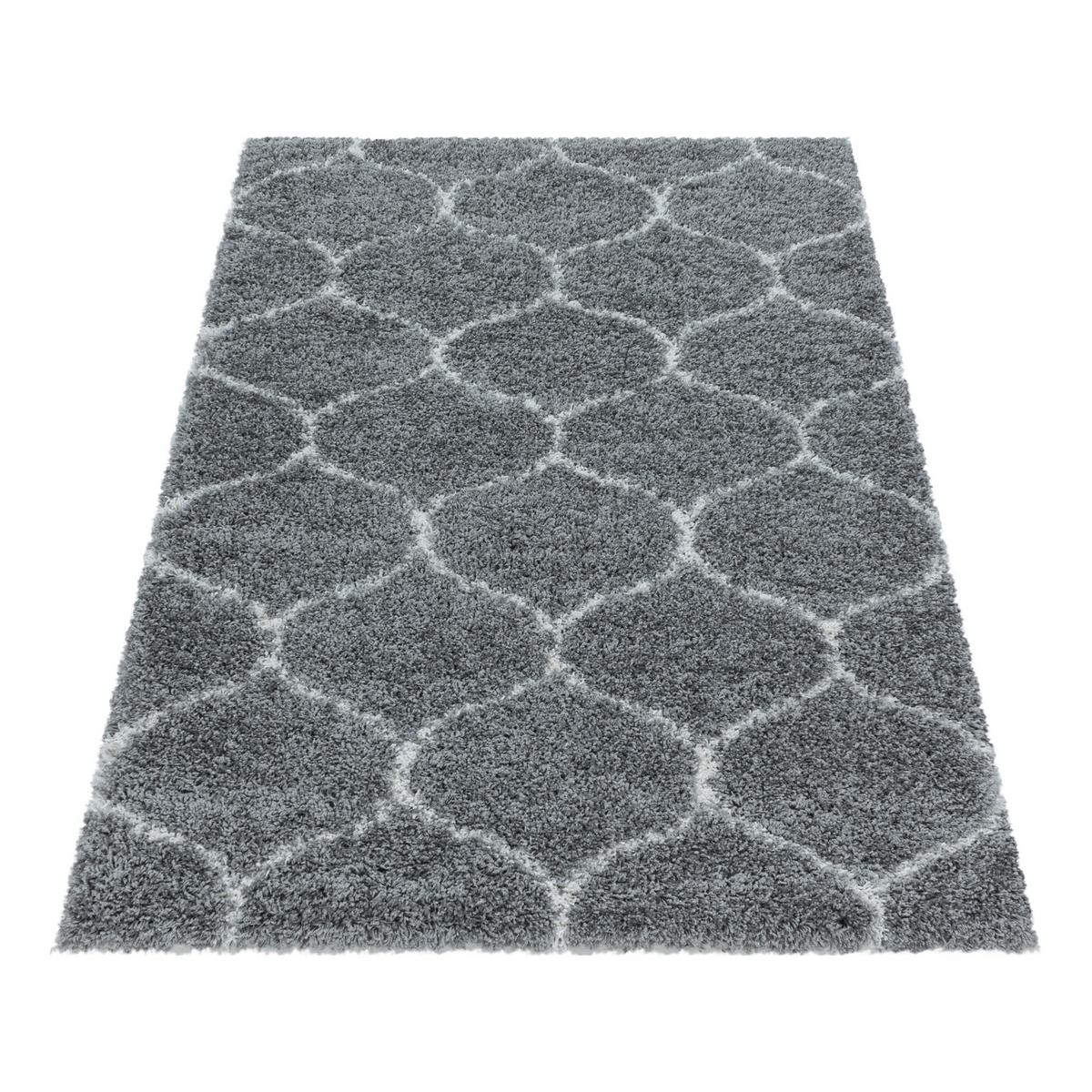 Teppich Läufer Grau Salsa 80x250 cm - Grau, Design, Textil (80/250cm)
