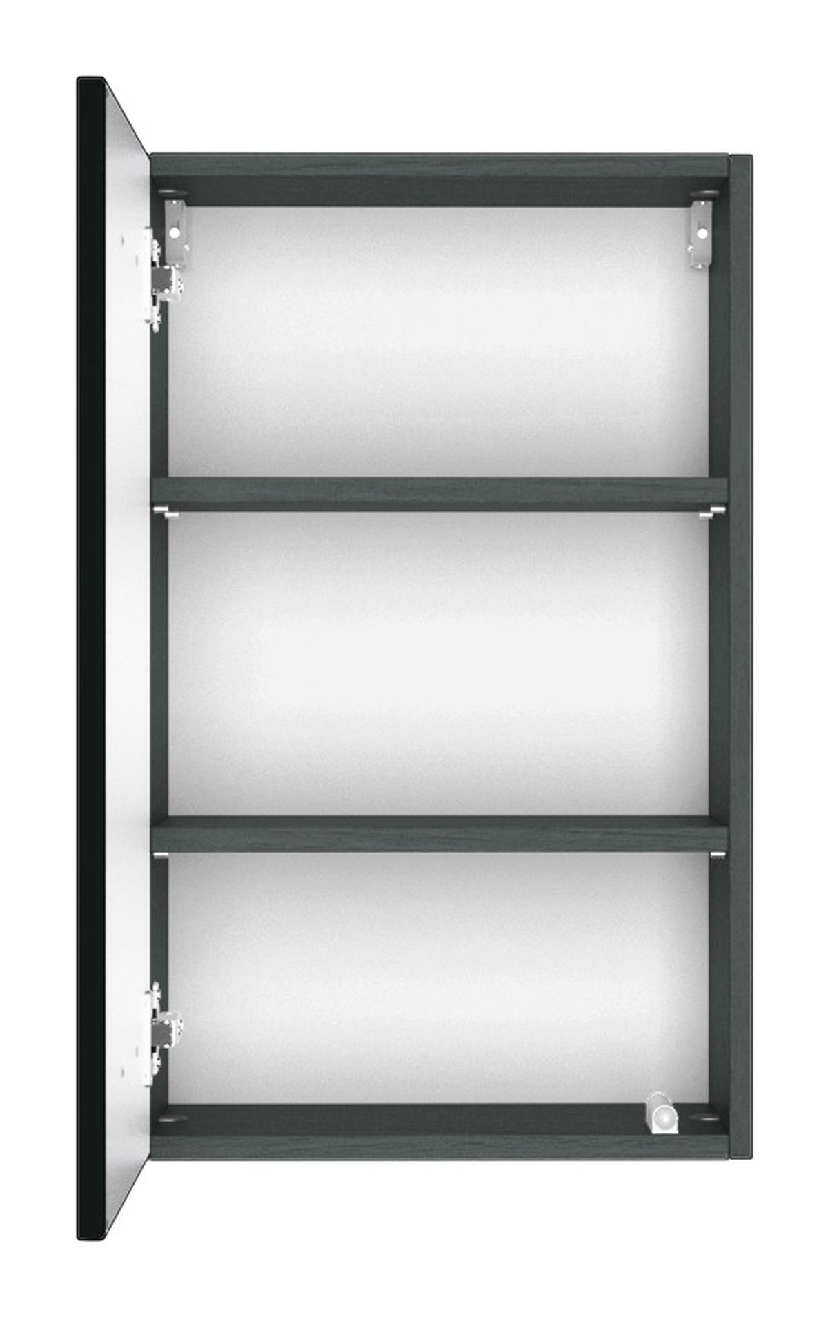 Hängeschrank Pienza B: 40 cm Graphit Dekor mit Drehtür - Graphitfarben/Grau, Basics, Holzwerkstoff (40/64/20cm) - Held