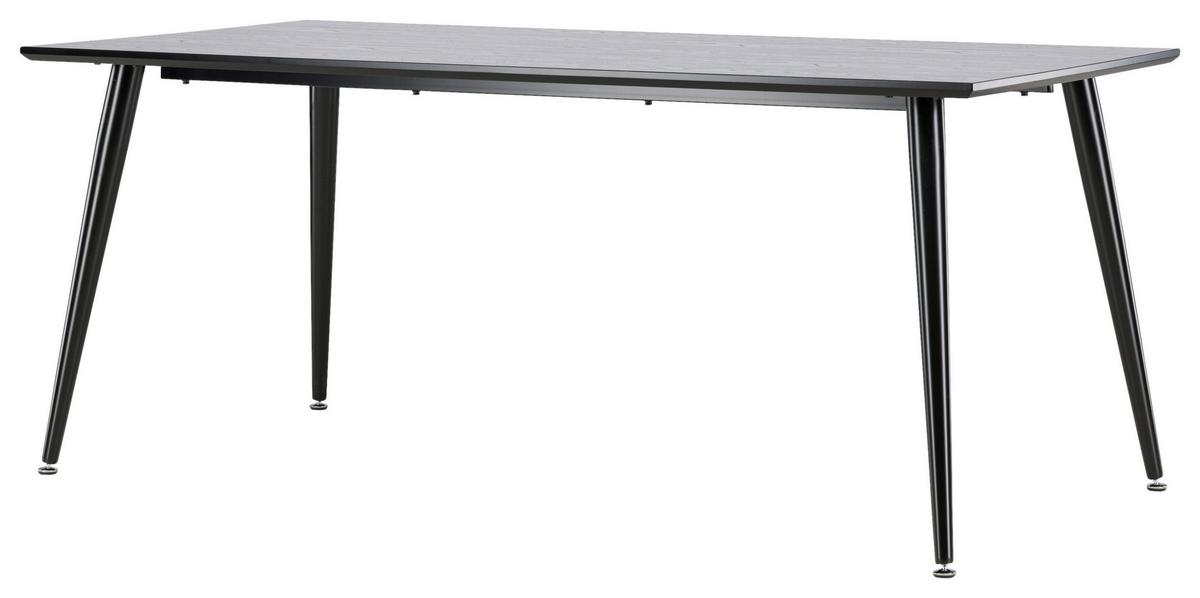Esstisch Dipp - Schwarz, Design, Holzwerkstoff/Metall (180/90/75cm) - Livetastic