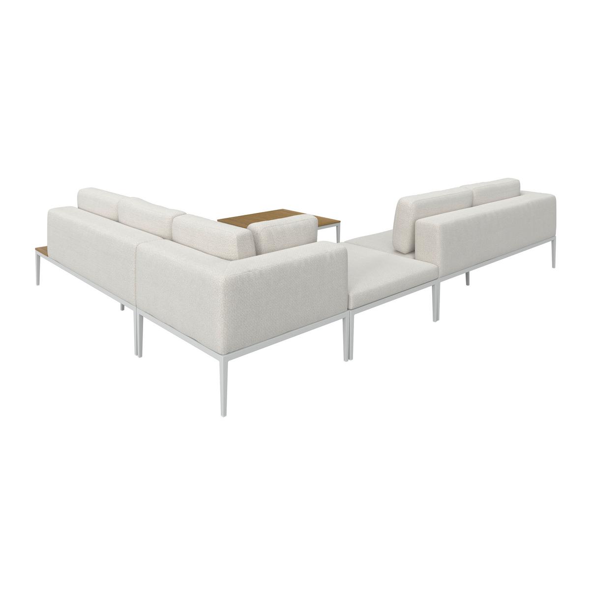 TERASOVÁ SEDACIA SÚPRAVA ÄNNA - krémová/prírodná farba, Modern, kov/textil (270/68/90cm) - Bessagi Garden