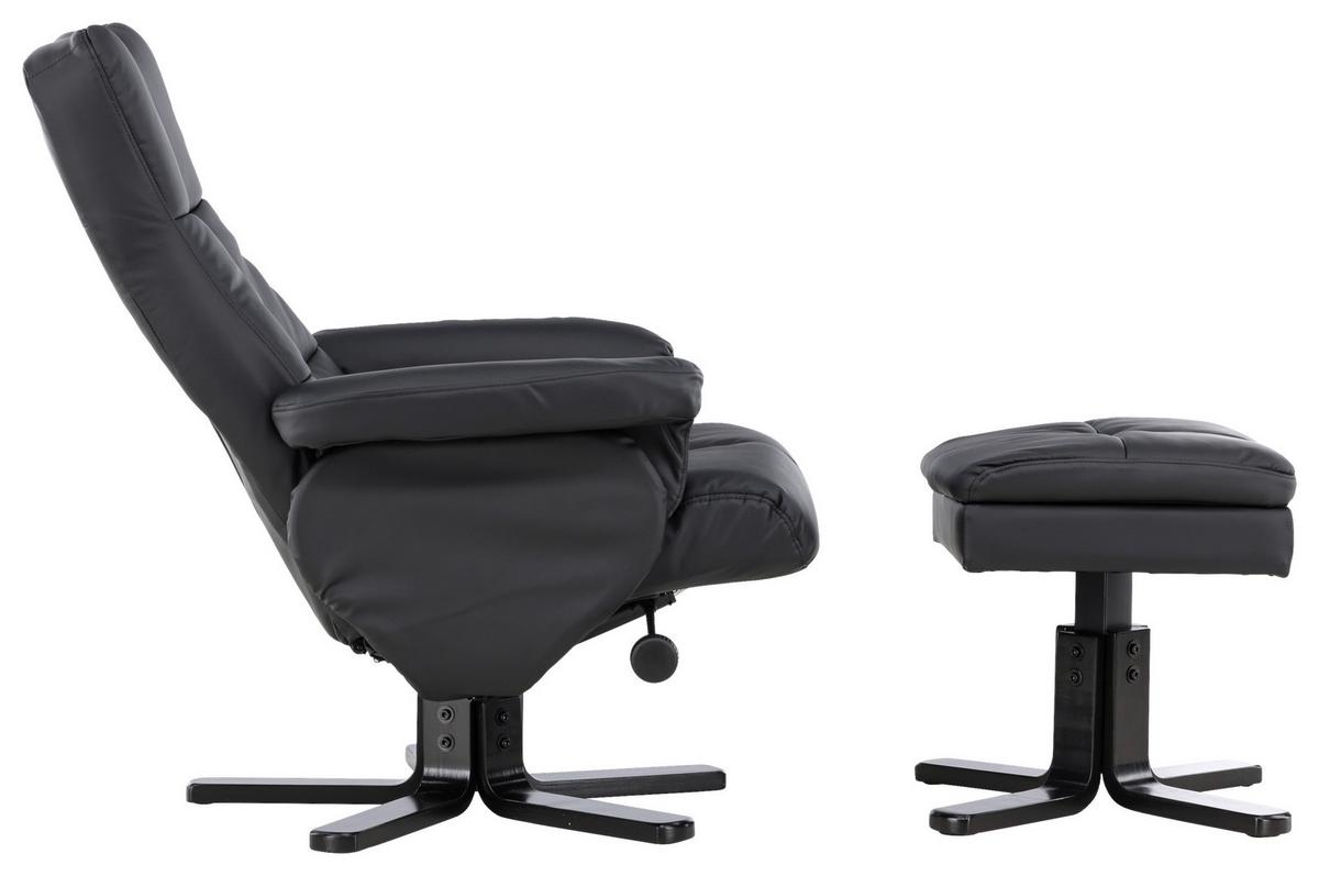 Relaxsesselset Sven - Schwarz, Design, Textil/Metall (78/101/90cm) - Livetastic