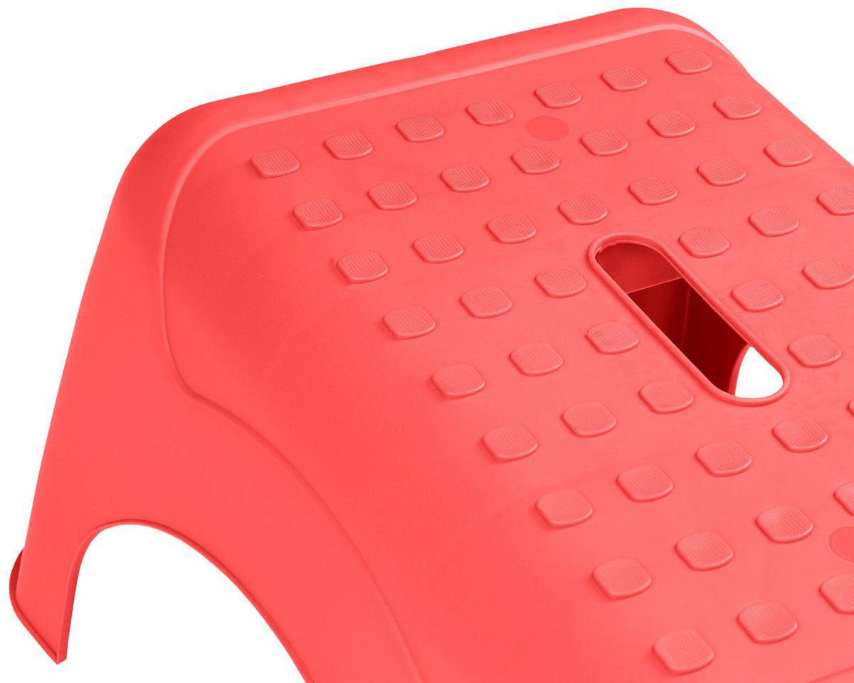 Tritthocker Kunststoff Pink H: 23,5 Cm Rutschfest - Pink/Koralle, Basics, Kunststoff (44/23,5/31cm)