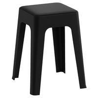 Hocker Bernd B: 25 cm Schwarz - Schwarz, Trend, Kunststoff (25/25/46cm)