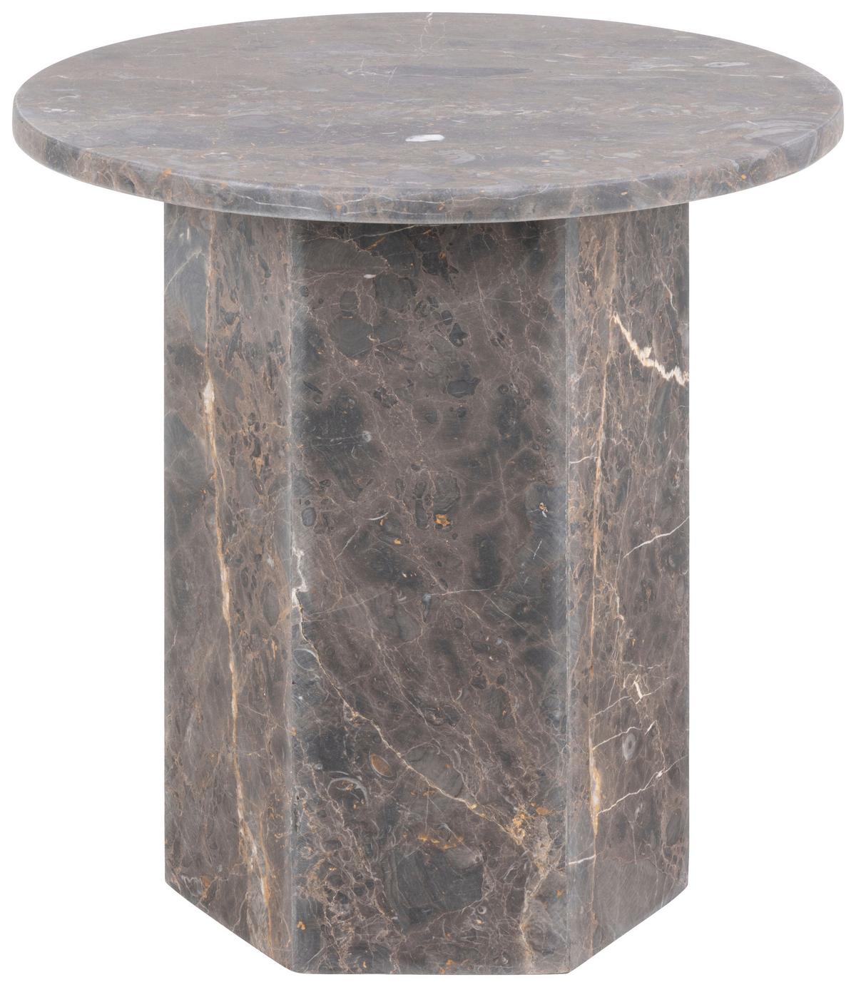 Kisasztal Naxos - barna, Design, kő (50/50/50cm) - MID.YOU
