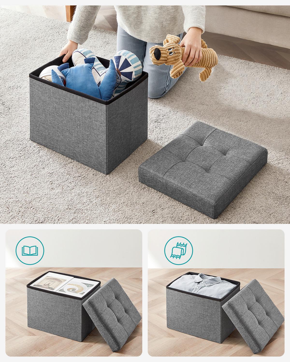 SITZBOX Grau B: 41cm - Grau, Basics, Holzwerkstoff/Textil (41/31/31cm)