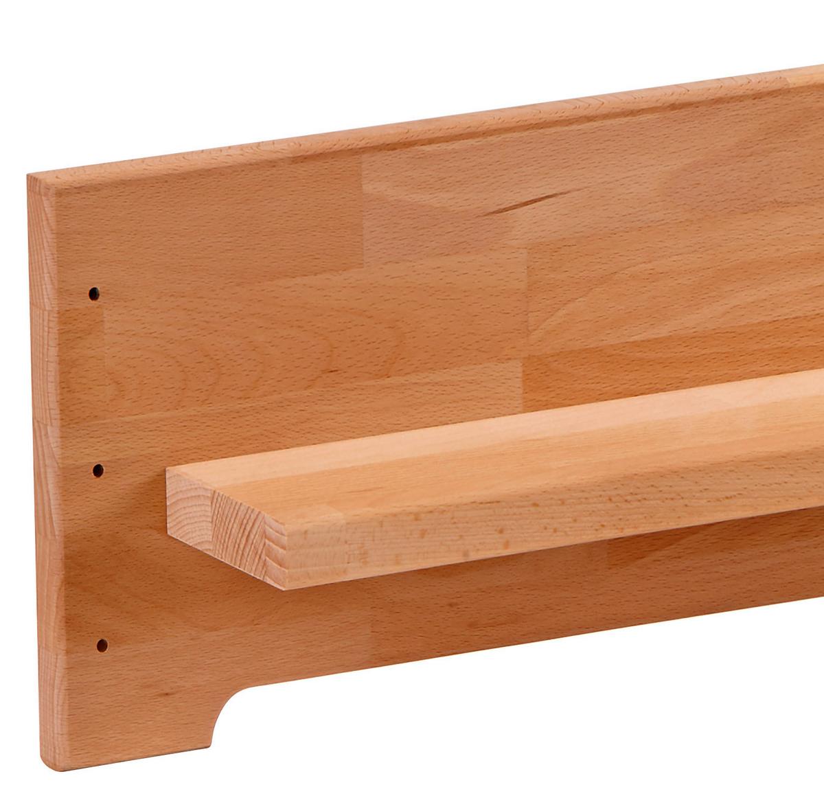 REGÁL K POSTELI ELISABETH - jádrový buk, Konvenční, dřevo (140/21/10cm)