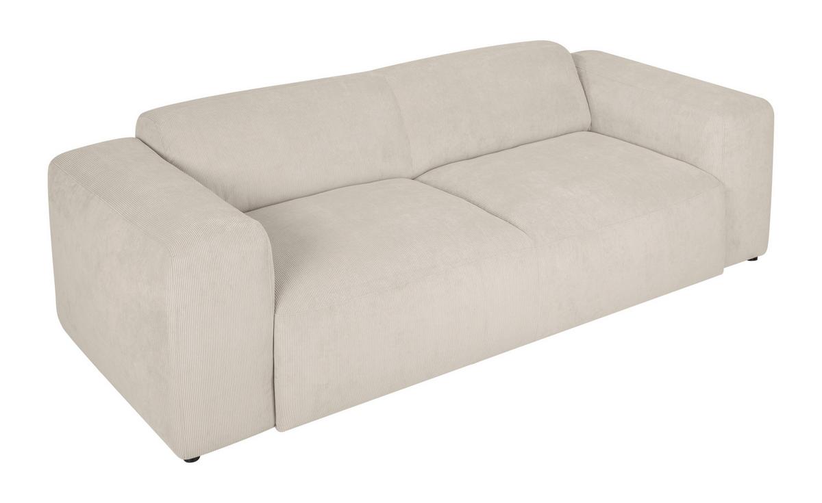 3-sitzer-sofa Hannah Creme B: 247 Cm - Creme/Schwarz, Design, Textil (247/75/104cm) - MID.YOU