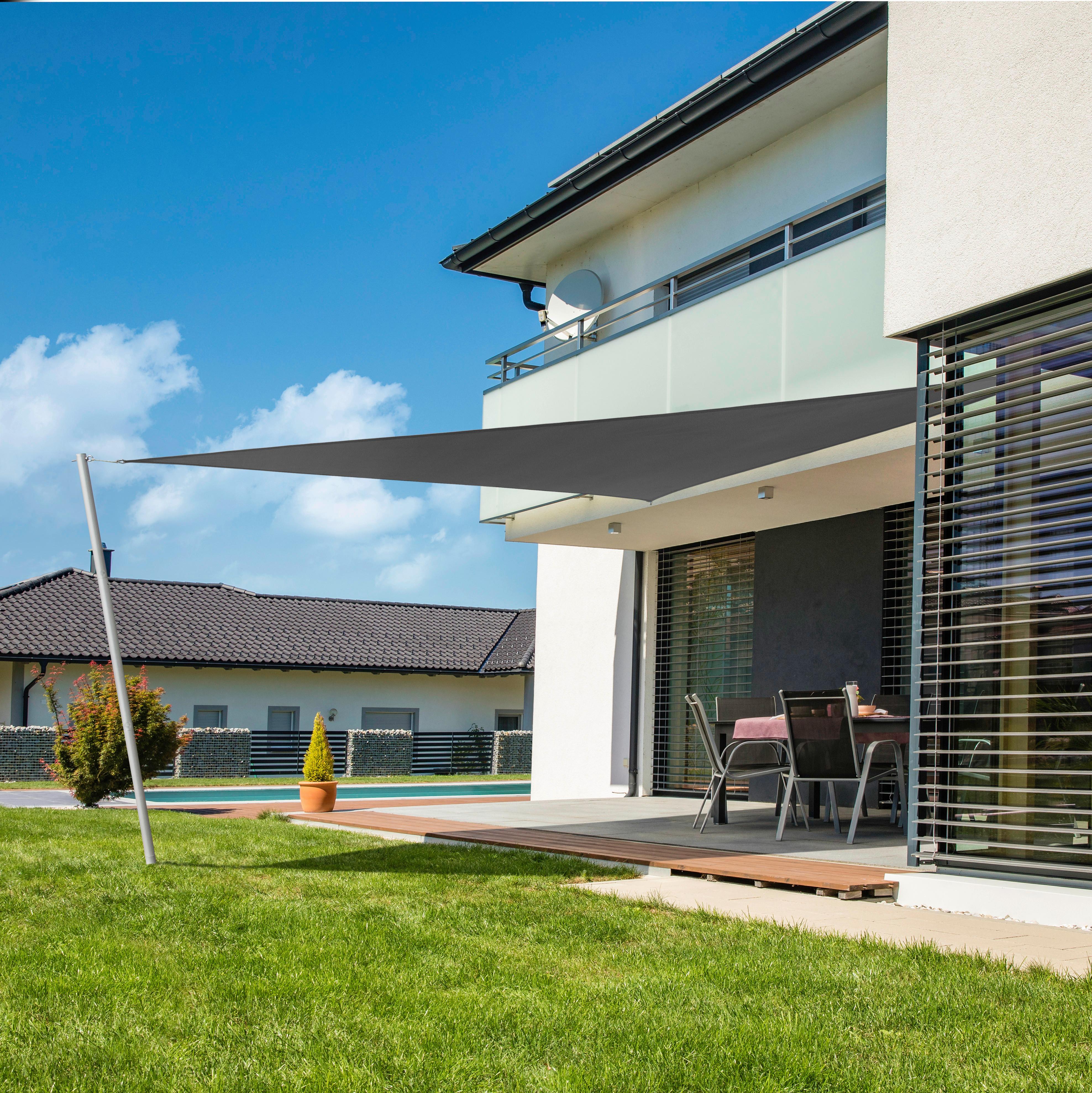 Sonnensegel Dreieckig 4x4x4 M - Anthrazit, Basics, Kunststoff (400/400/400cm)