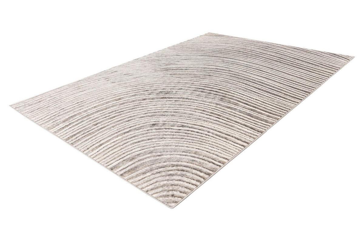 Flachwebteppich Silber/Beige Chalk 120 cm - Beige/Silberfarben, Basics, Textil (120ml) - Kayoom