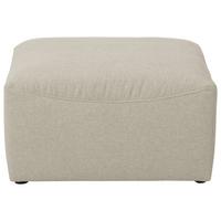 Polsterhocker Lena Creme Flachgewebe H: 45 Cm - Creme, Design, Textil (75/45/75cm) - Max Winzer
