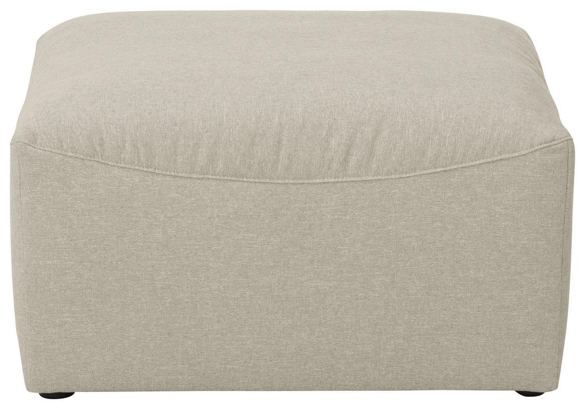 Polsterhocker Lena Creme Flachgewebe H: 45 Cm - Creme, Design, Textil (75/45/75cm) - Max Winzer