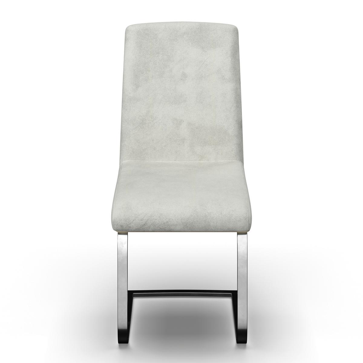 Stolička s pružným podnožím NUBIA - krémová/farba duba, Modern, kov/drevo (44/90/59cm) - Bessagi Home
