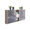 Office Edition B:213cm Sonoma Eiche/Anthrazit - Anthrazit Hochglanz/Sonoma Eiche, MODERN, Holzwerkstoff (213/114/33cm) - MID.YOU