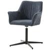 Armlehnstuhl Pat Blau/sitzfl. 360° Drehbar - Schwarz/Dunkelblau, KONVENTIONELL, Holz/Textil (60/86.5/61cm) - MID.YOU
