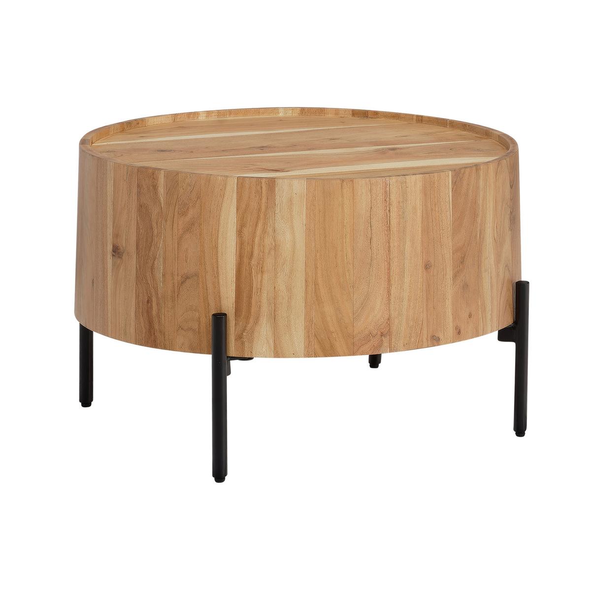 KONFERENČNÍ STOLEK WL6.844 - černá/barvy akácie, Design, kov/dřevo (60/60/41cm) - MID.YOU