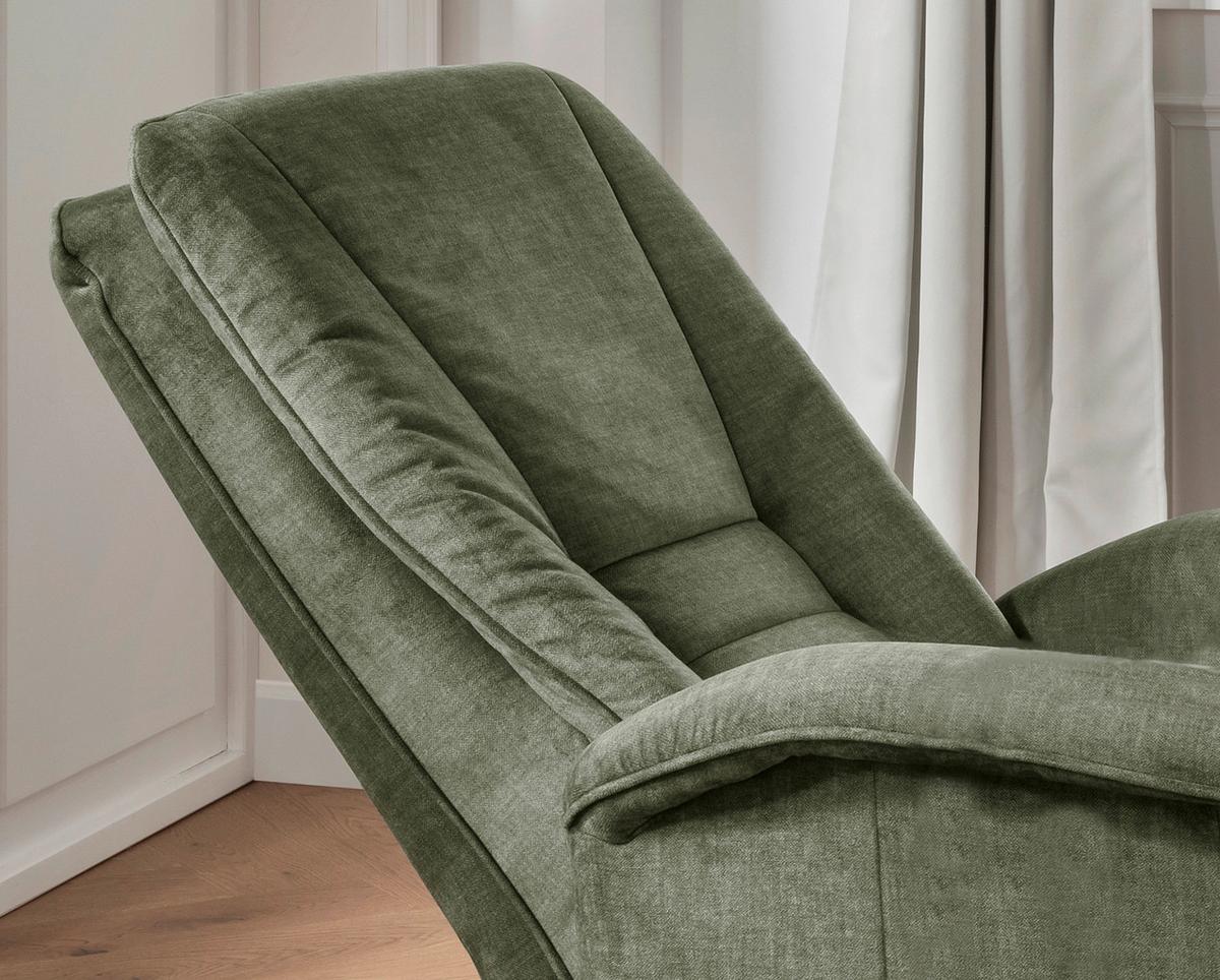 Fernsehsessel Harry Dunkelgrün B: 77 Cm - Dunkelgrün/Schwarz, Design, Textil (77/107/88cm) - Livetastic