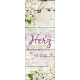 Keilrahmenbild Wo Sich Dein Herz.. - Naturfarben, MODERN, Holzwerkstoff (27/77/2cm)