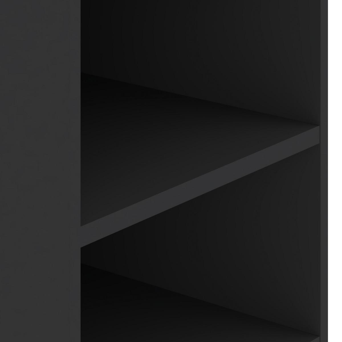 REGÁL UNIT-ELEMENTS MINI - černá/antracitová, Moderní, kompozitní dřevo (45,6/44,8/40cm) - Ondega