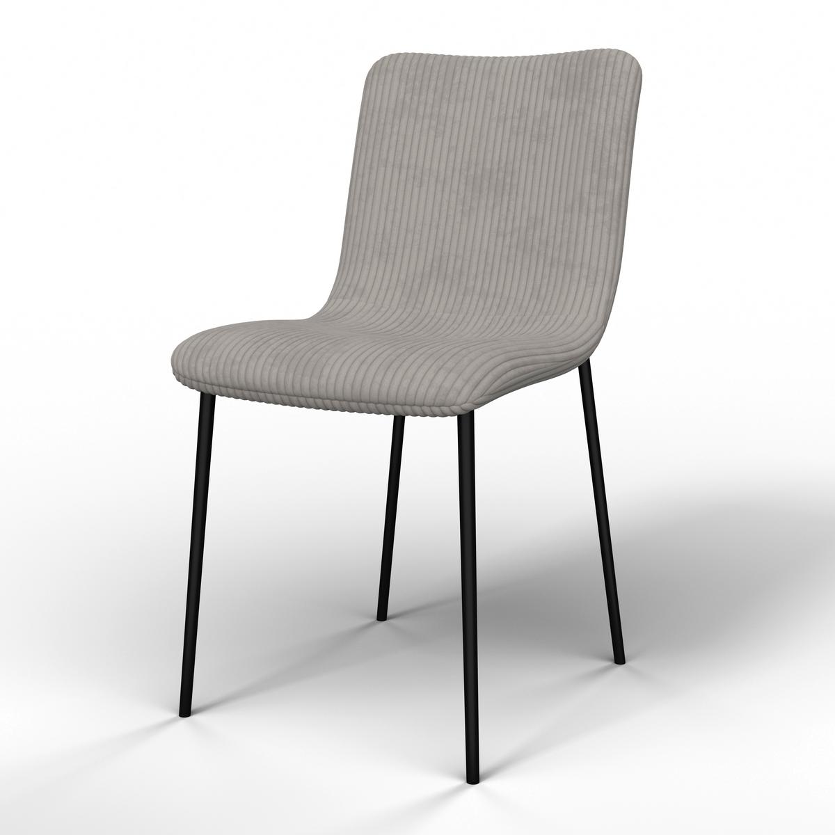 Stolička AMY - čierna/svetlosivá, Modern, kov/drevo (45/85/55cm) - Bessagi Home