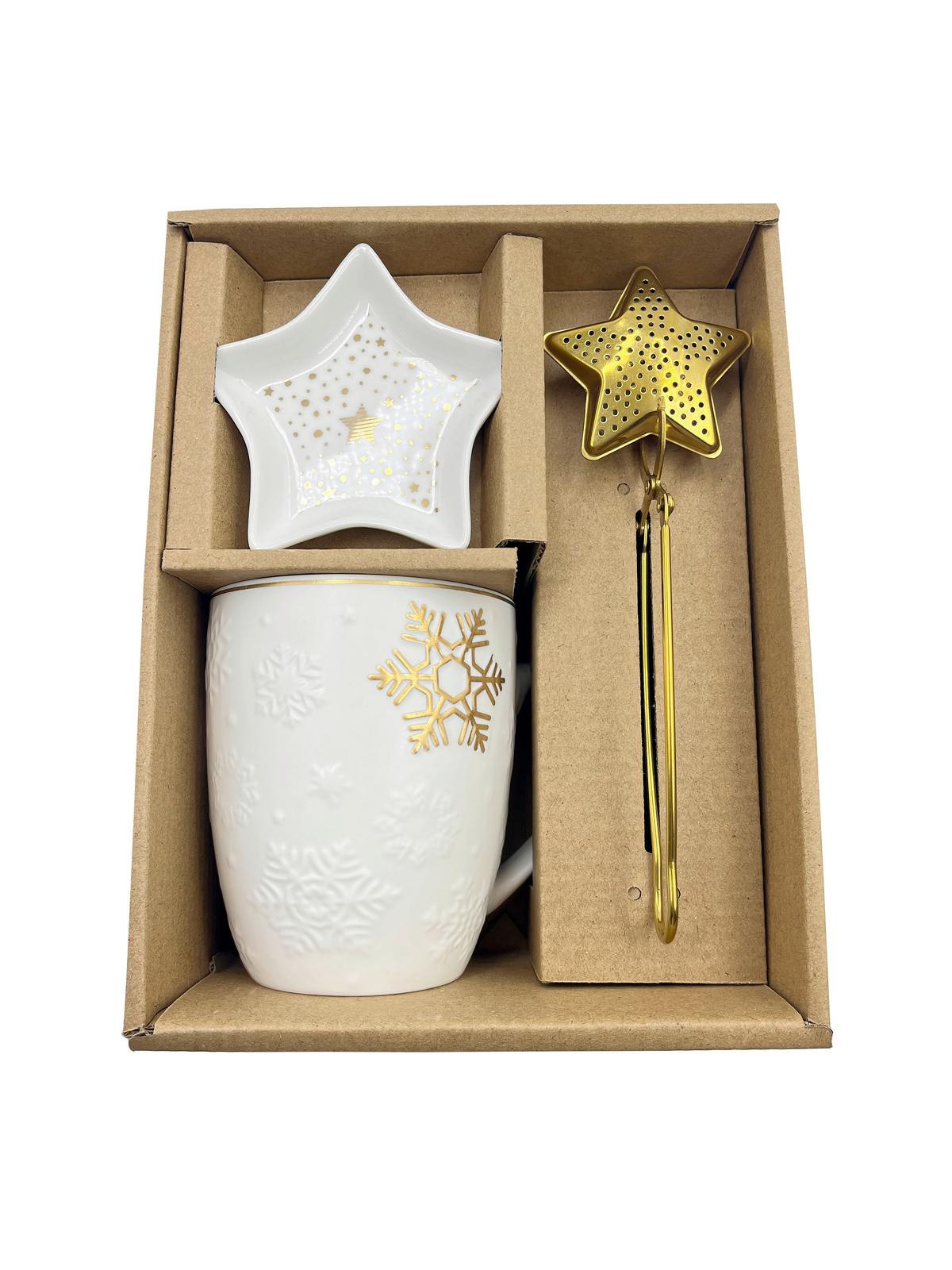 Teeset Christia - Goldfarben/Weiß, Basics, Keramik/Metall - James Wood