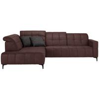 Rohová sedačka PANAMA, levá, hnědá - černá/hnědá, Konvenční, kov/textil (216/304cm) - Premium Living