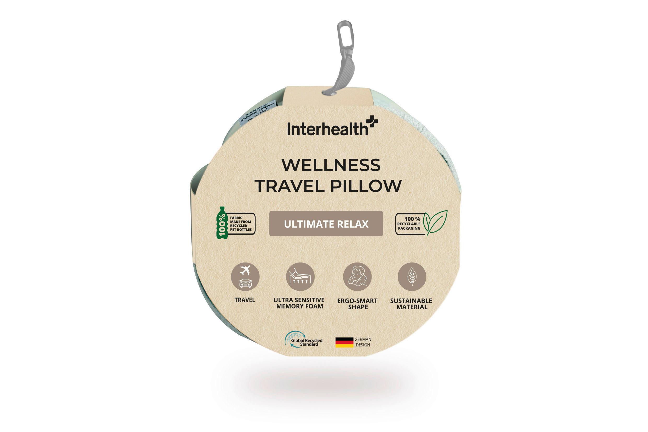 Nackenkissen Wellness Grau Hellgrau - Hellgrau/Grau, Basics, Textil
