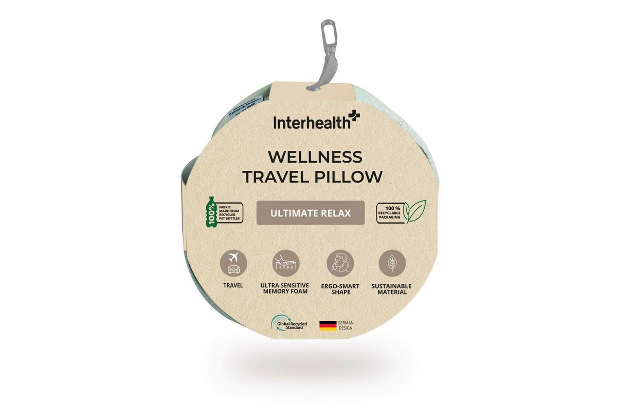 Nackenkissen Wellness Grau Hellgrau - Hellgrau/Grau, Basics, Textil