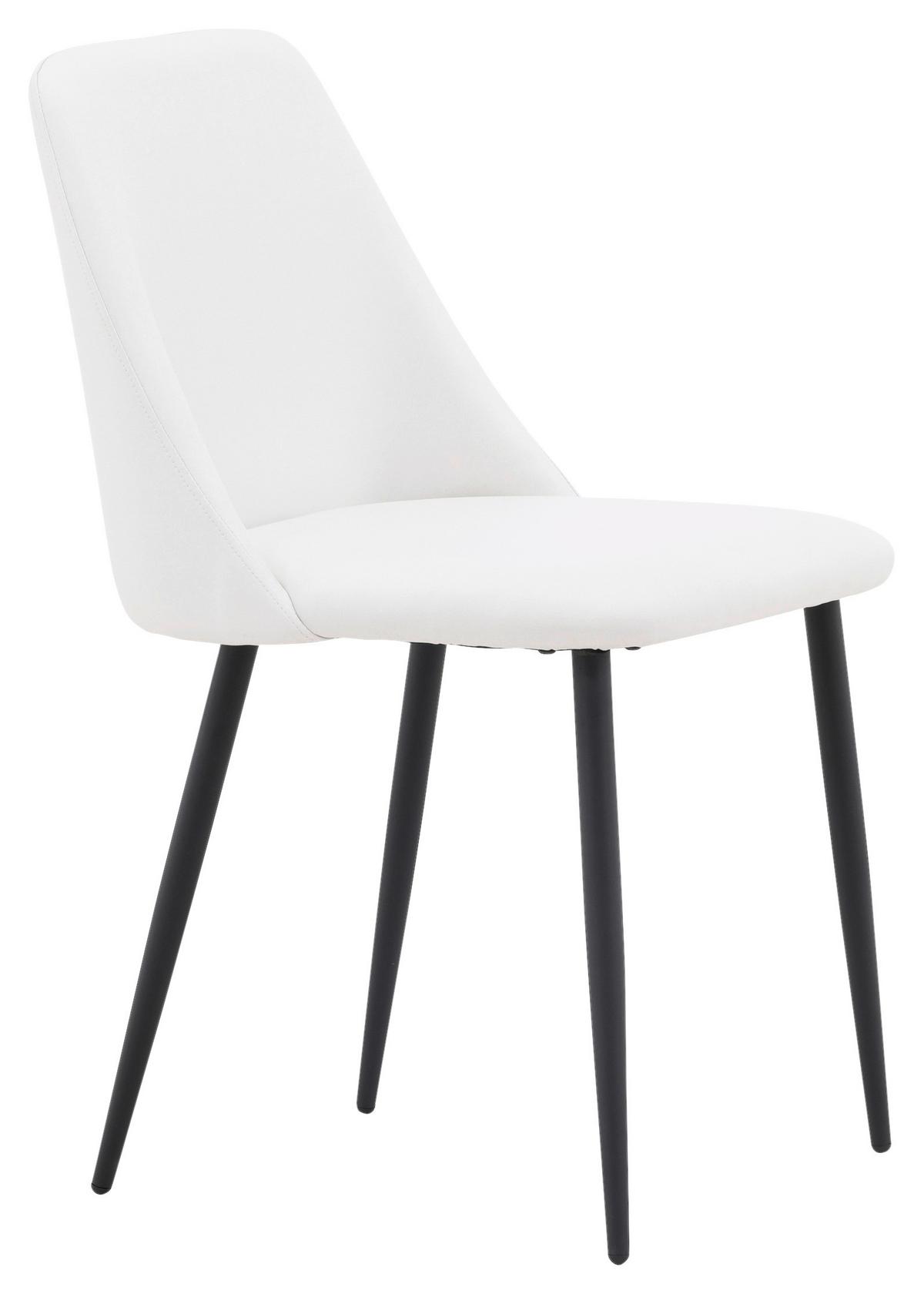 Stuhl-Set Night - Schwarz/Weiß, Design, Textil/Metall (49/87/56cm) - Livetastic