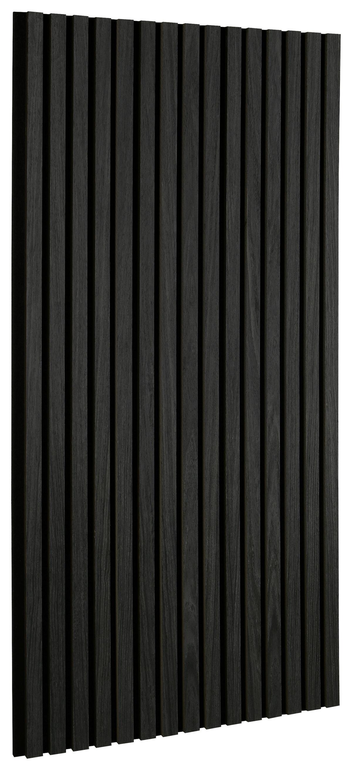 Akustický panel GRACE 2ks/sada - černá, Moderní, dřevo/kompozitní dřevo (60,5/120/2,2cm) - Mömax