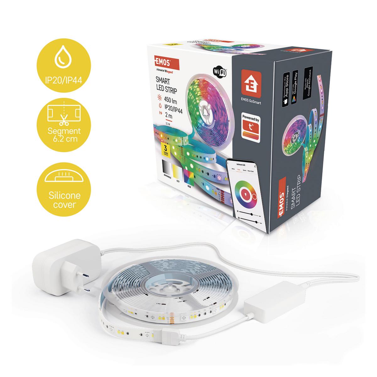 Led Szalag Gosmart Kb. 2m - többszínű, Basics, műanyag (200cm)